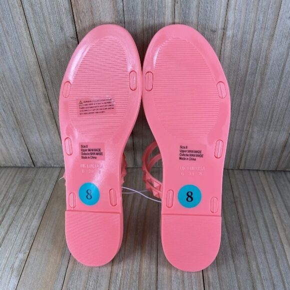 Olivia Miller Sandals Women's Sz 8 Strappy Studded New Preppy Boho Beach Jelly - Picture 6 of 6